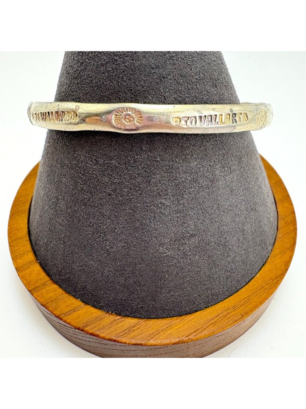 Vintage PTO VALLARTA Mexico Bangle Bracelet Sterling Silver 925 Size 7.5" Fit